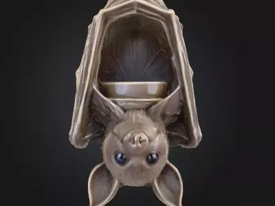 Porcelain Pirate Bust Low-poly 3D model