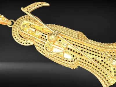 Santa Muerte Holy Death Grim Reaper Necklace Pendant Jewelry  3D print model