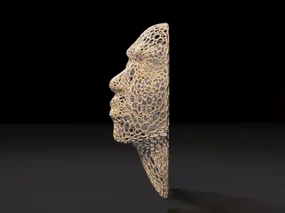 Womans face 3D print model