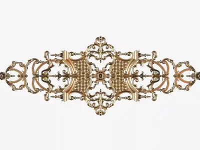 Carved decor ornament for cnc 24 3D model