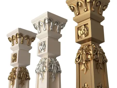 Classic Baluster 07 Low-poly 3D model