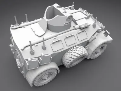 Panhard M3 Scale Model 3D print model