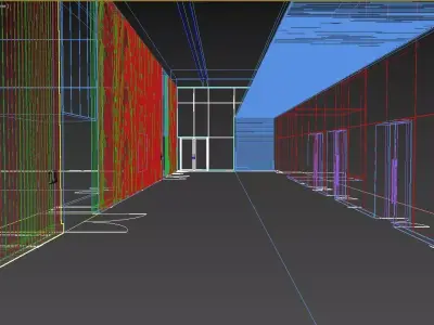 Caesars Hotel Dubai 3d Model - PREFUNCTION AREA ONLY Low-poly 3D model