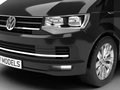 Volkswagen T6 Transporter 2019 HQ 3d model  3D model