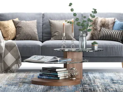 Aria sofa and armchair 3D model