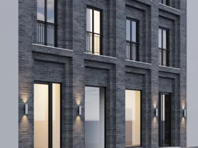 Modern building fasade 6 3D model