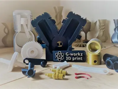 V-Twin Engine - see through V-Twin Engine model 3D print model