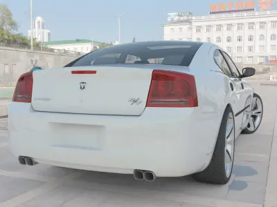 Dodge charger 2008 M-tech tuning HQ model Low-poly 3D model