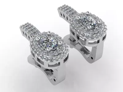 Women Earrings 3DM STL Womens Earring Renders 3D print models   3D print model 30