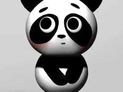 cute panda 3D print model