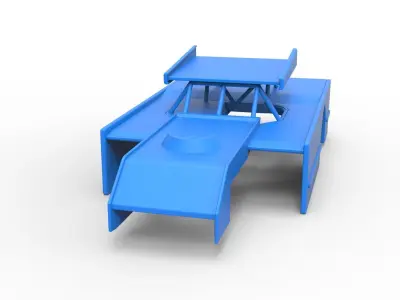 Shell of Figure 8 Modified stock car Scale 1 to 25 3D print model