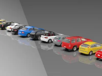 Low-Poly cars Low-poly 3D model