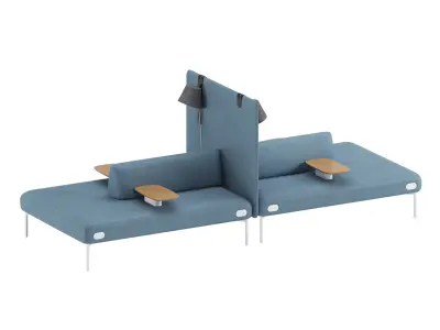 Haworth Cabana Lounge Island S9GK-2-PH 3D model