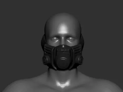 helmet high poly sculpt 3d printable  3D model shop