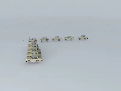 Fictional Eastern Europe car evolution Free 3D model