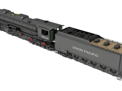 Steam Locomotive Big Boy Train 3D model