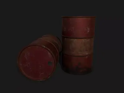 Oil Barrel PBR  Free low-poly 3D model