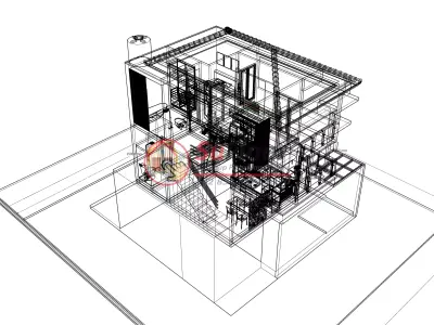 House 10x9m code 653 - Sketchup 3D model 3D model 3D model