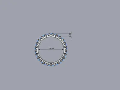 Eternity Ring With Diamonds 3D print model