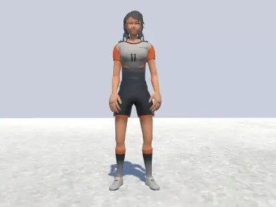 Sports Avatar 06 Female Rigged  Low-poly 3D model