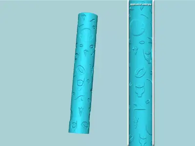 Texture Roll 75 LOTR Negative - Fondant Decoration Maker 3D print model