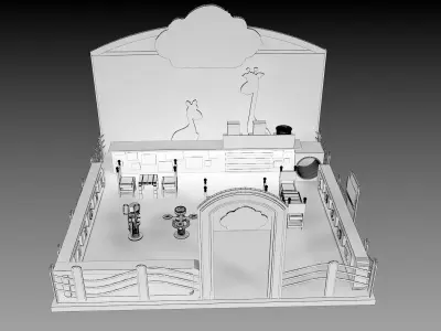 Booth Exhibition Stand a395b 3D model