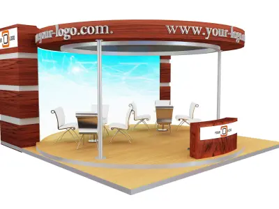 Booth Exhibition Stand a596c 3D model