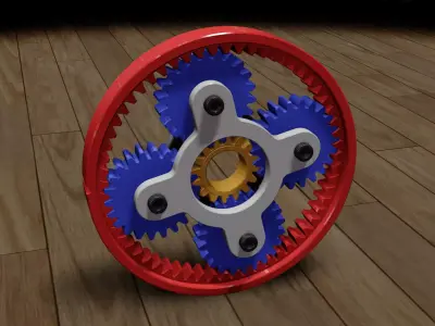 Planetary Gear Animation  SW Files Free 3D model