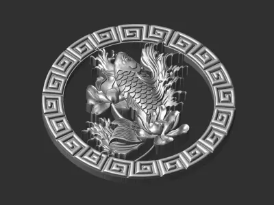 jumping fish 3D print model