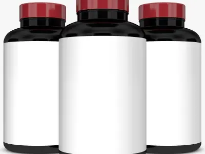 Medicine Container With Pills 3D model