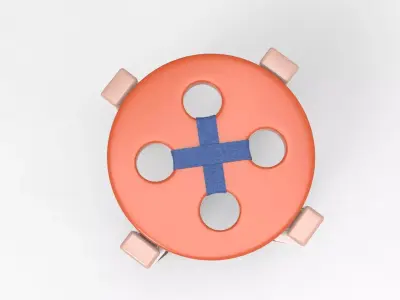 Hutton Stool Low-poly 3D model