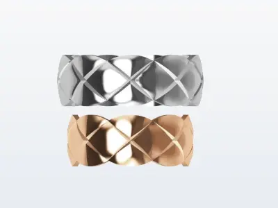 Wedding rings 3D print model shop