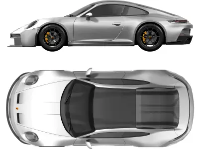 Porsche 911 GT3 Touring 3D model