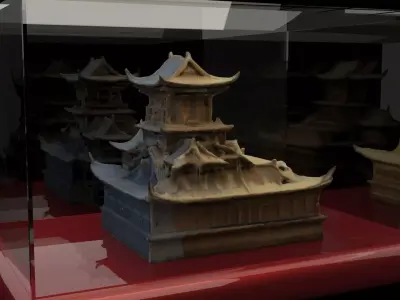 Chinese ancient house  3D model 44
