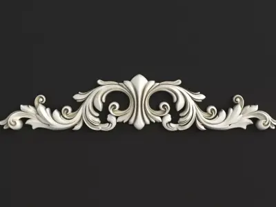 Carved decor horizontal 3D model purchase