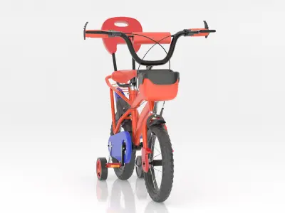 Junior Kids Pink Cycle 3D model