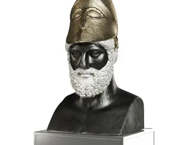 Pericles bust classic black and white 3D model