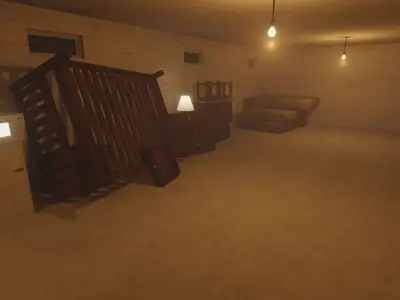 Motel Scene Free low-poly 3D model