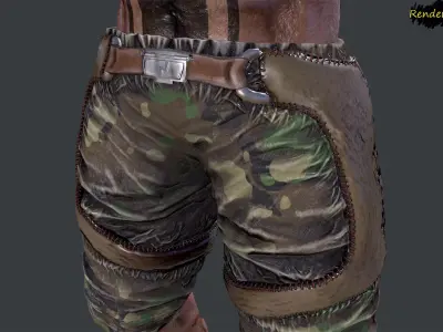 Lizard Mutant Low-poly 3D model