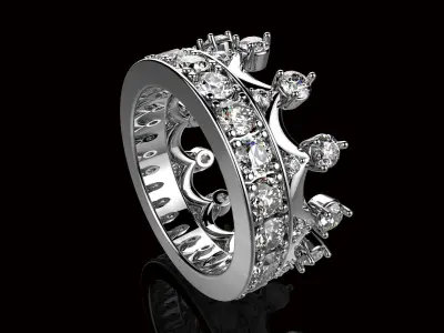 AV Disagne 50 Crown Ring 3D print model