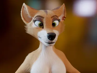 Yelena Anthro Dingo 3D model