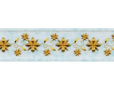 Floral bas-relief Free 3D model