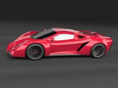 Exonis sports car concept 3D model