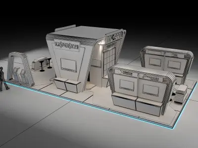 Booth Exhibition Stand a246 3D model