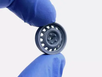 15x5 US Artillery 555 Wheel and Brake 3D print model