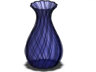 flower vase 3D print model