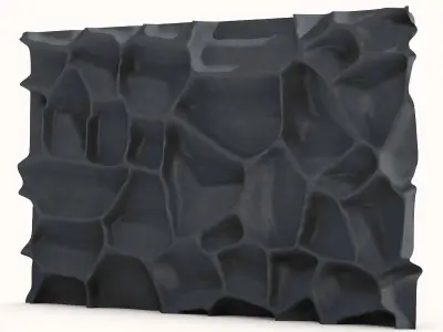 Fractured Granite Rock Barrier 3D model