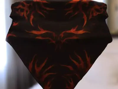 Skull Bandana Low-poly 3D model