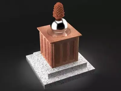 Pine Cone Statue 3D model
