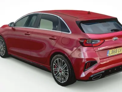 Kia Ceed GT 2020 Low-poly 3D model